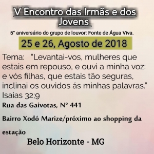 V Encontro das Irmãs e dos Jovens de Belo Horizonte/MG