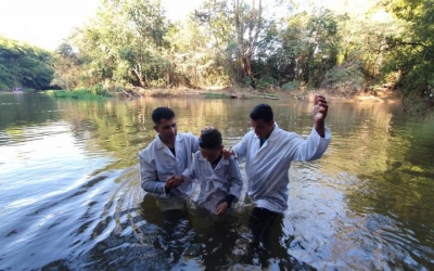 Batismo de 2 almas na Cidade de Valinhos SP, no dia 06 de junho de 2021.