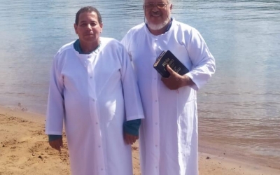 Batismo e culto de louvor a Deus em Indiaporã dia 31.10.2020