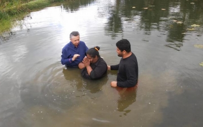 Batismo na cidade de Entroncamento de Jaguaquara BA dia 25.08.2019