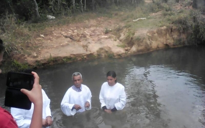 Batismo na cidade de Olhos-d' Água/MG dia 16.09.2018 