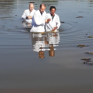 Batismo na cidade que está em Novo Horizonte/SP dia 23.06.2019
