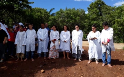 Batismo realizado em Ibitinga juntamente com o Retiro Espritual dia 03.03.2019