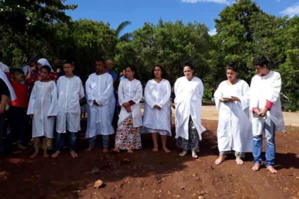 Batismo realizado em Ibitinga juntamente com o Retiro Espritual dia 03.03.2019