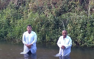 Batismo realizado na cidade de Araraquara SP, dia 06 de junho de 2021.
