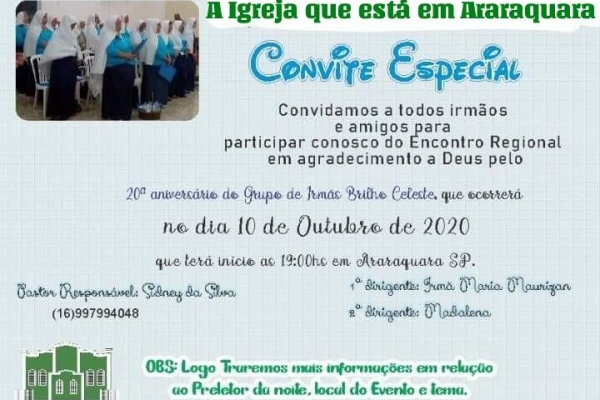 20º Aniversário do grupo de irmãs da igreja em Araraquara