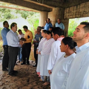 Batismo de 7 almas na cidade de Ibitinga/SP no dia 17/12/2016