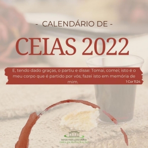 Calendário de Ceias 2022 